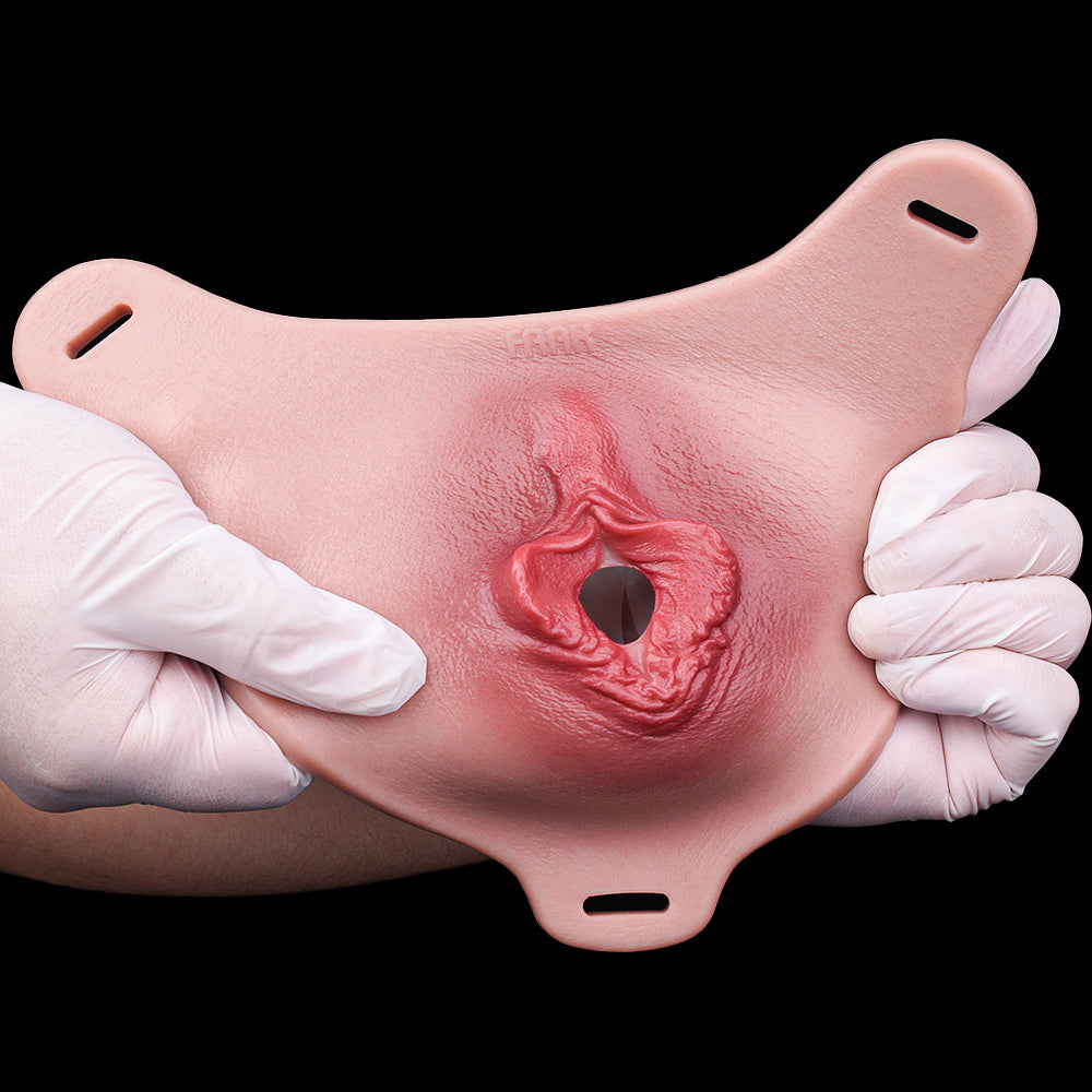 G1153 Fantasy Femboy Wearable Vagina Pants Flesh Like Realistic Silicone Sex Toy for Gay Lesbian