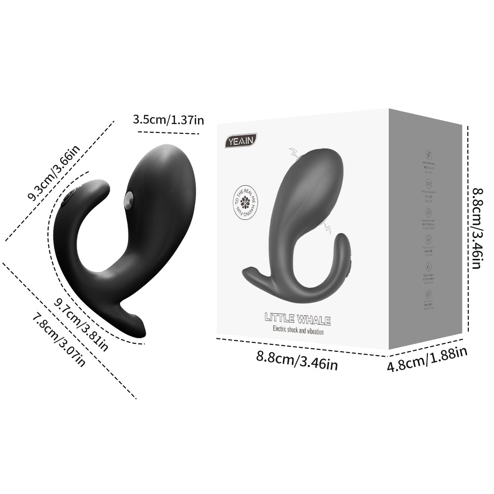 Whale Electric Shock & Vibrating Anal Plug App-Controlled