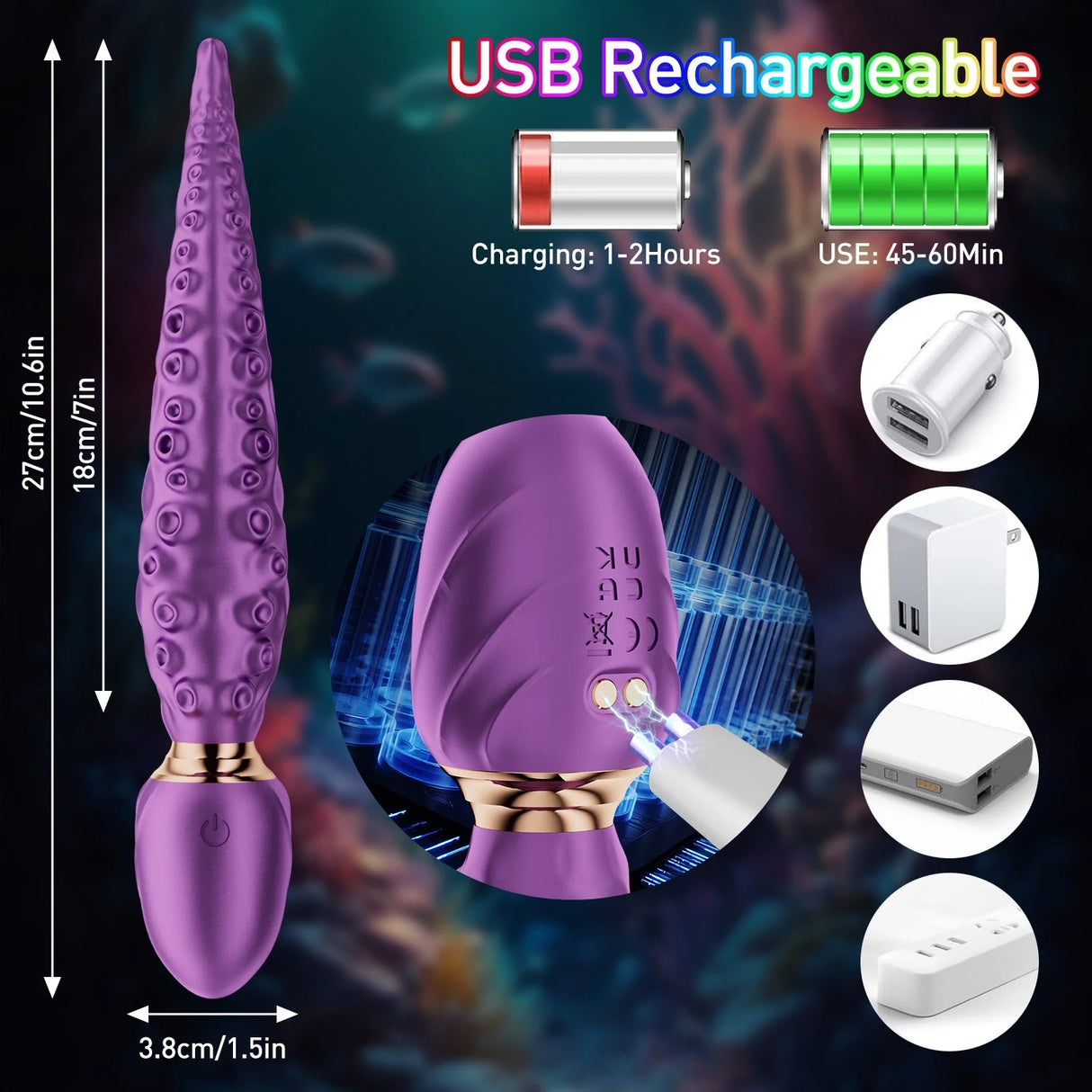 Octopus Vibrator Tentacle Butt Plug