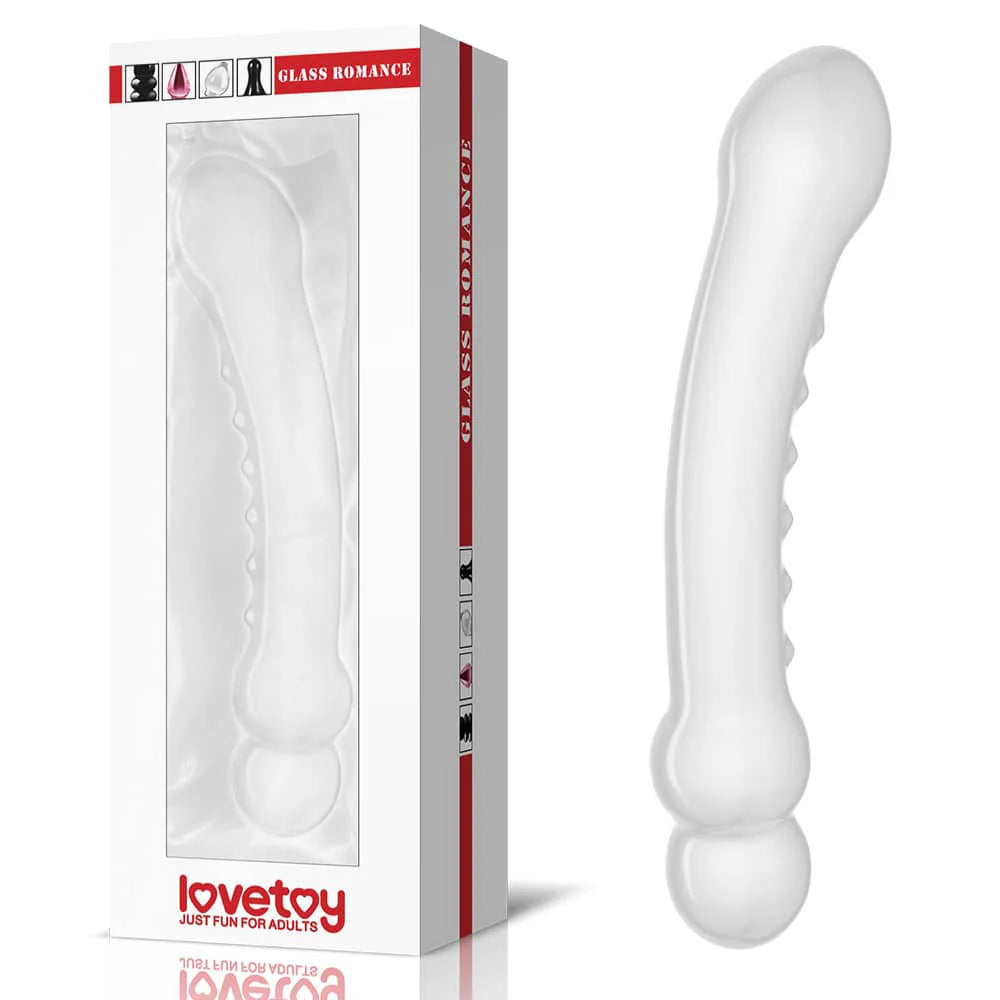 7.3" Glass Romance Crystal Clear Anal Dildo