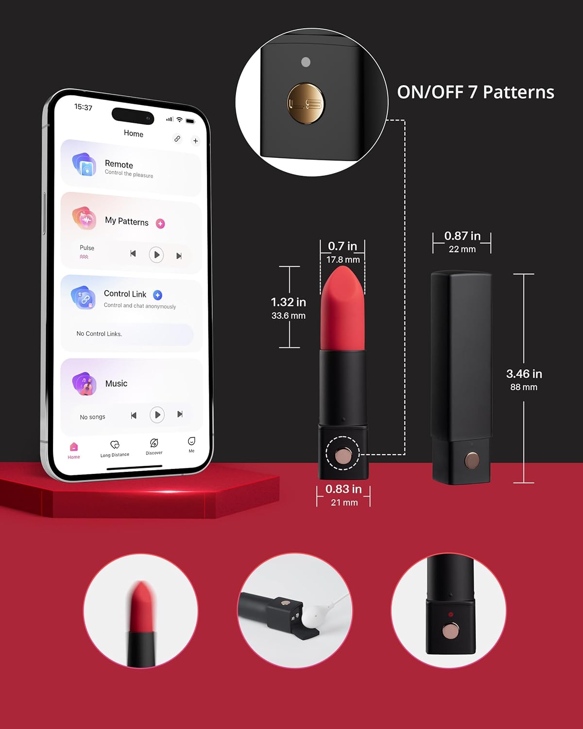 Lovense Exomoon Bluetooth Secret Lipstic Bullet Vibrator