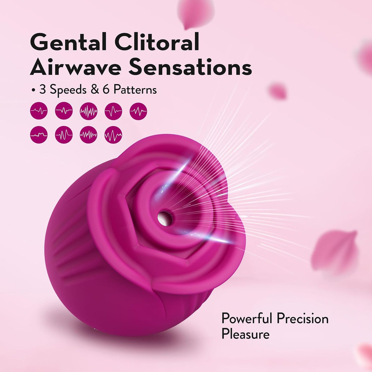 Blush original Rose Personal Massager Clitoral Nipple Vibrator