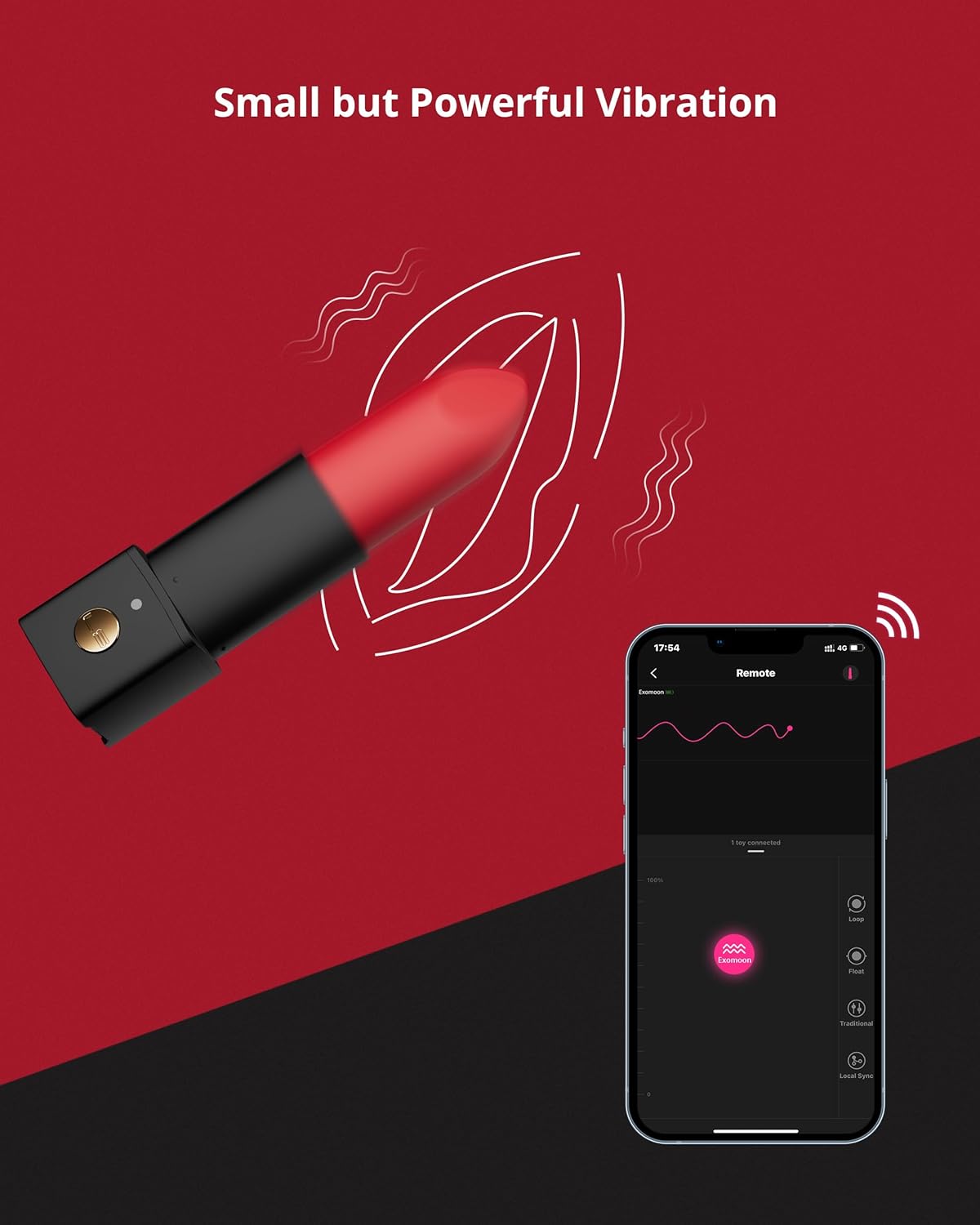 Lovense Exomoon Bluetooth Secret Lipstic Bullet Vibrator