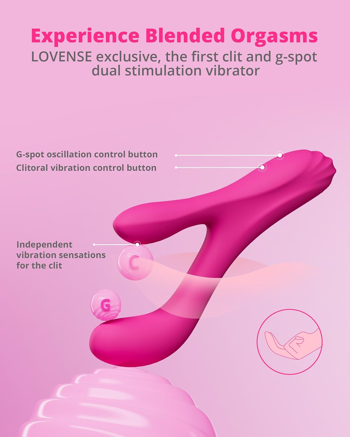 Lovense Osci 3 Remote controlled heating thumper rabbit vibrator for the clit and G-Spot