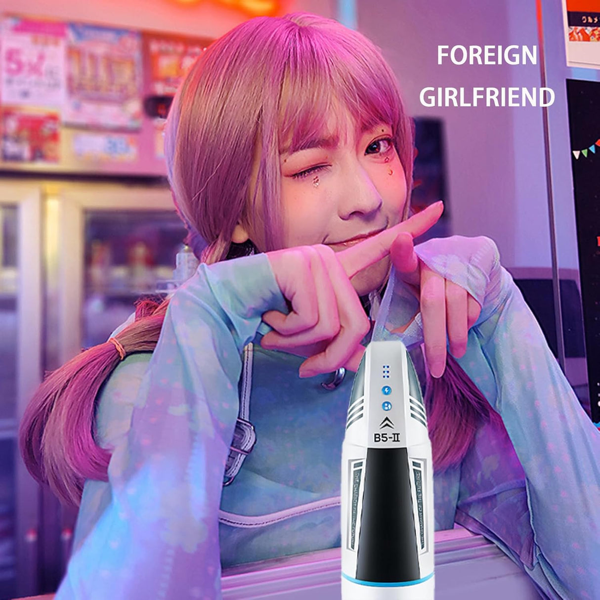 MR B5 tongue licking sucking Electric shock vibrating Male masturbation cup