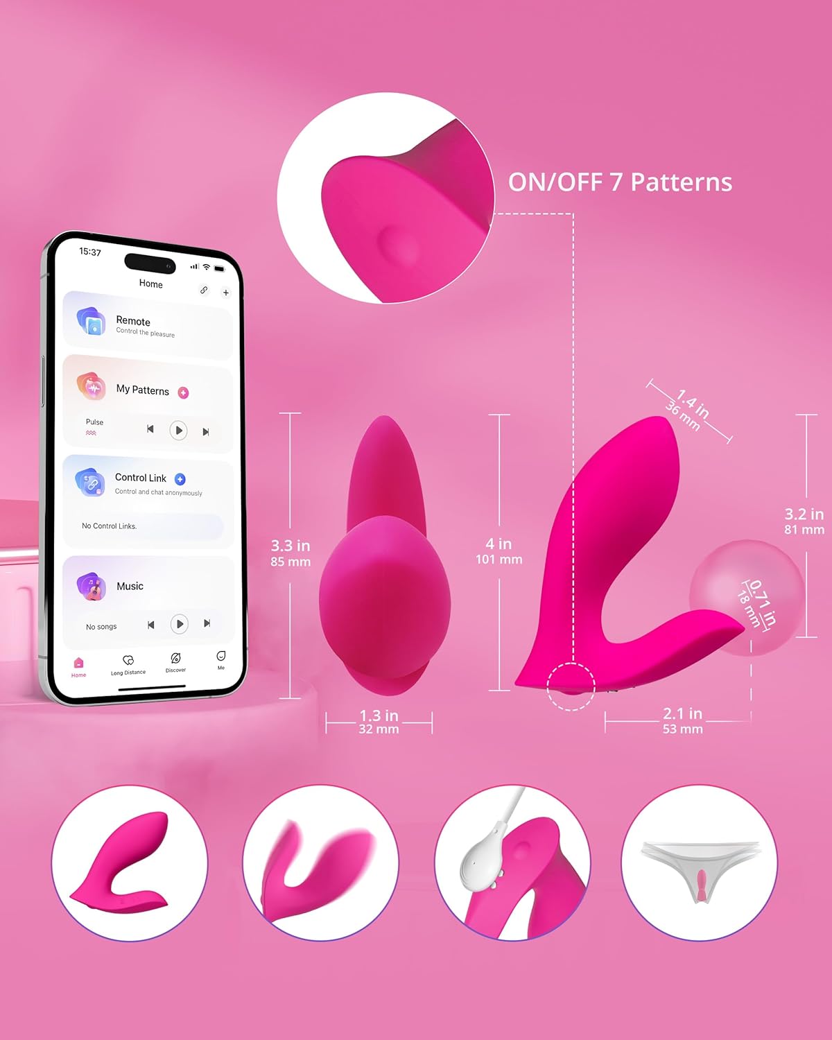 Lovense Flexer App Control Wearable Vibrator