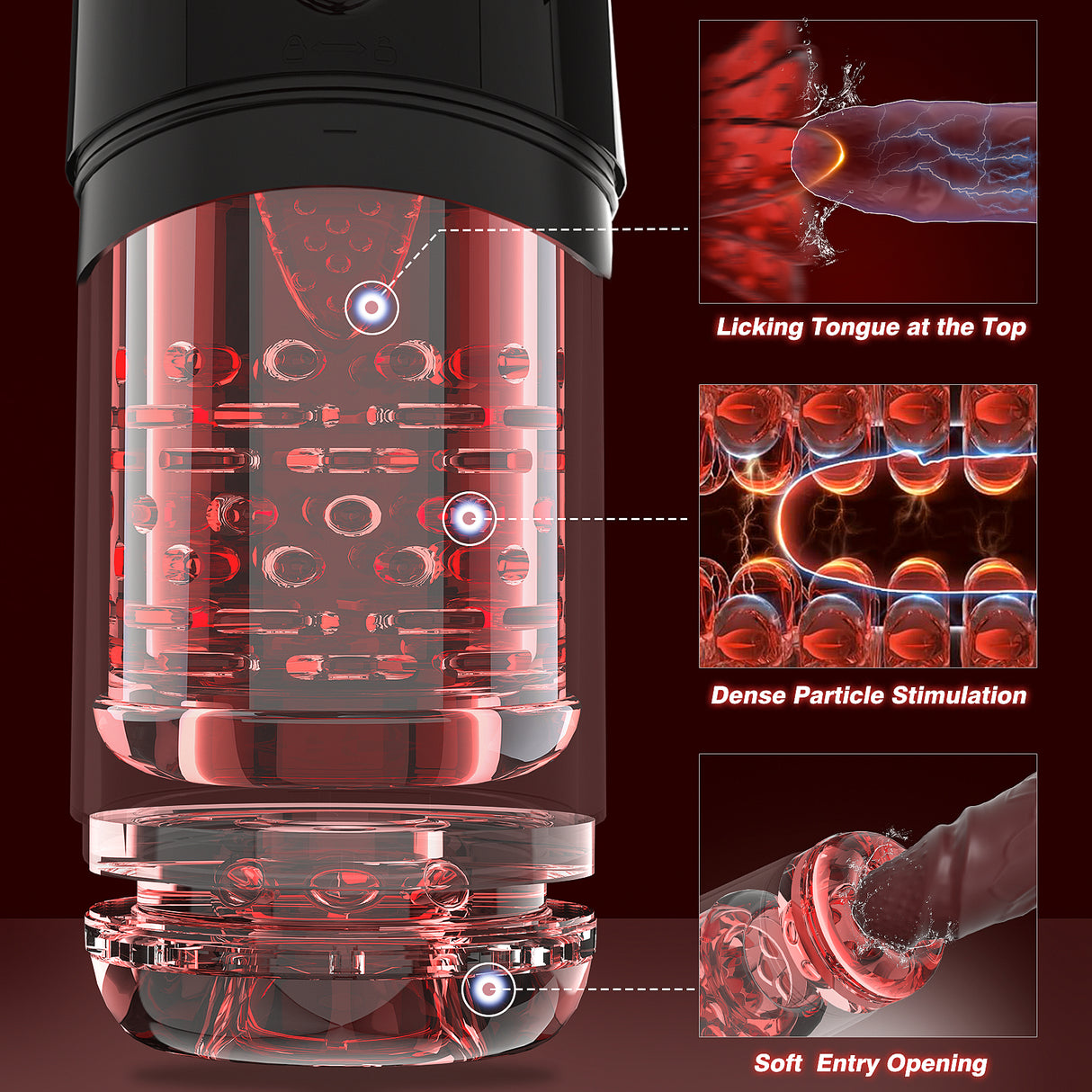 Rotating Blow job Machine with 5 Powerful Sucking & Licking Modes