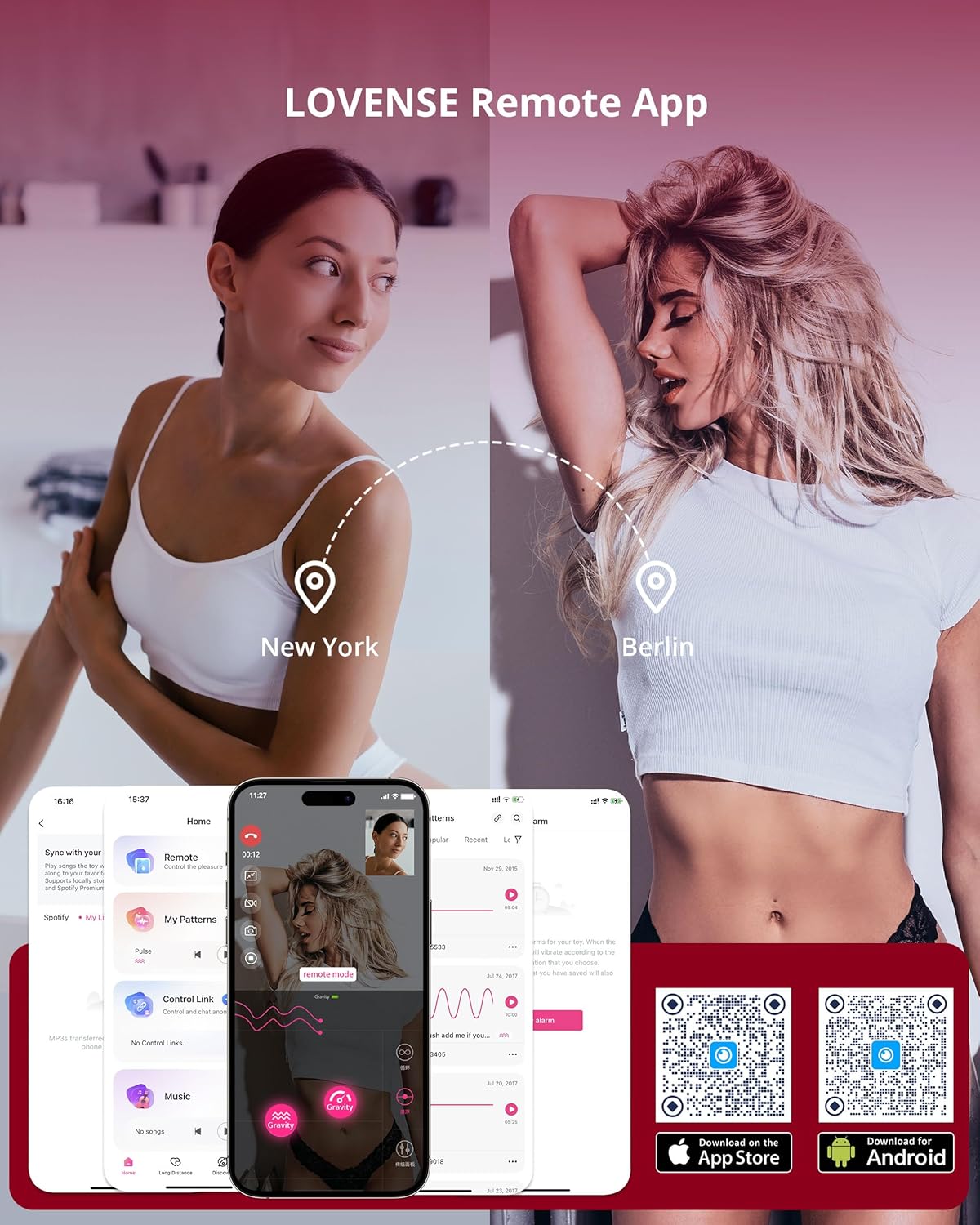 Lovense Gravity App controlled Automatic Thrusting & Vibrating Dildo