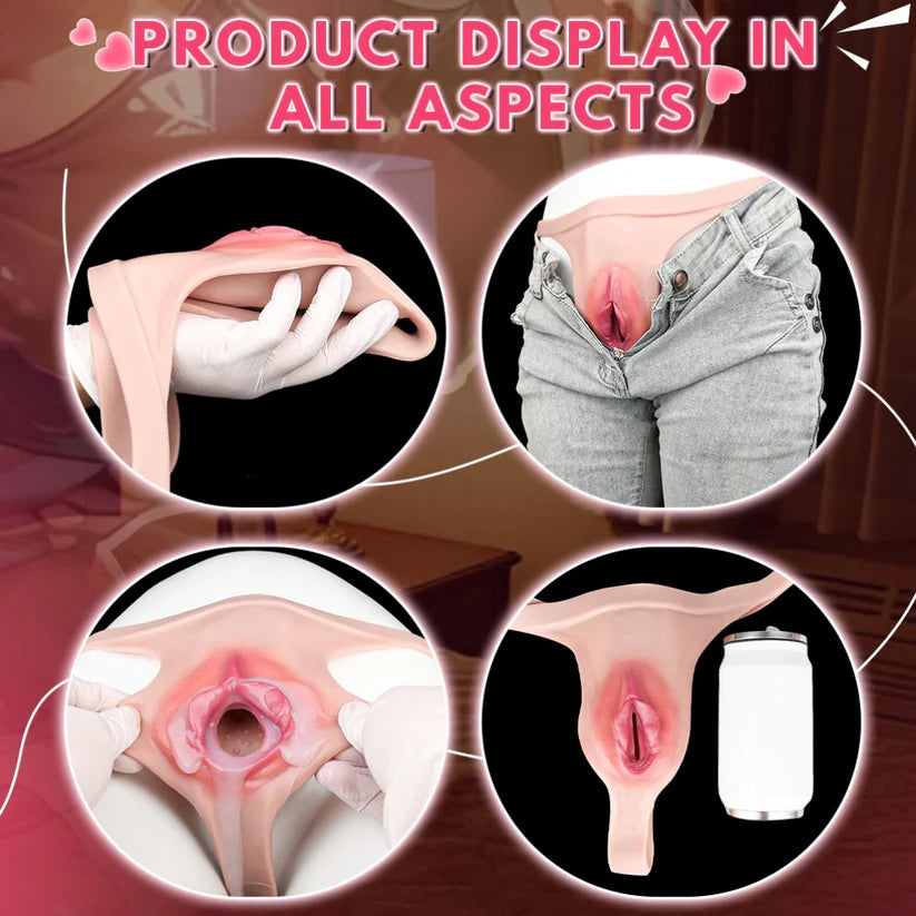 G1223 Realistic Flesh Like Silicone Fake Vagina Perfect for BoyStyle Strap On Sex Toys