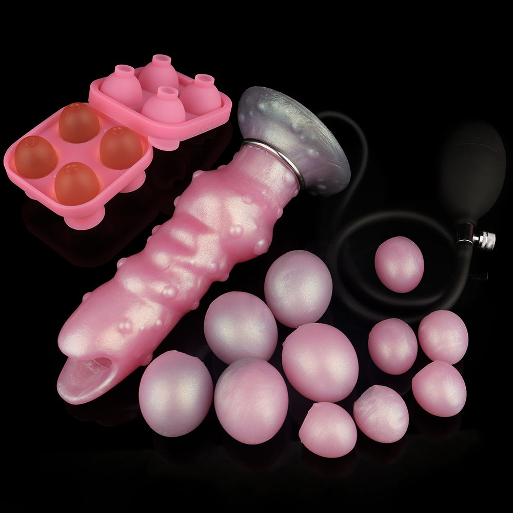 8Inch The Dog Ovipositor Dildo Erh Anal Plug with Pump