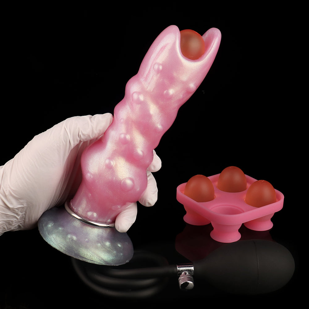 8Inch The Dog Ovipositor Dildo Erh Anal Plug with Pump