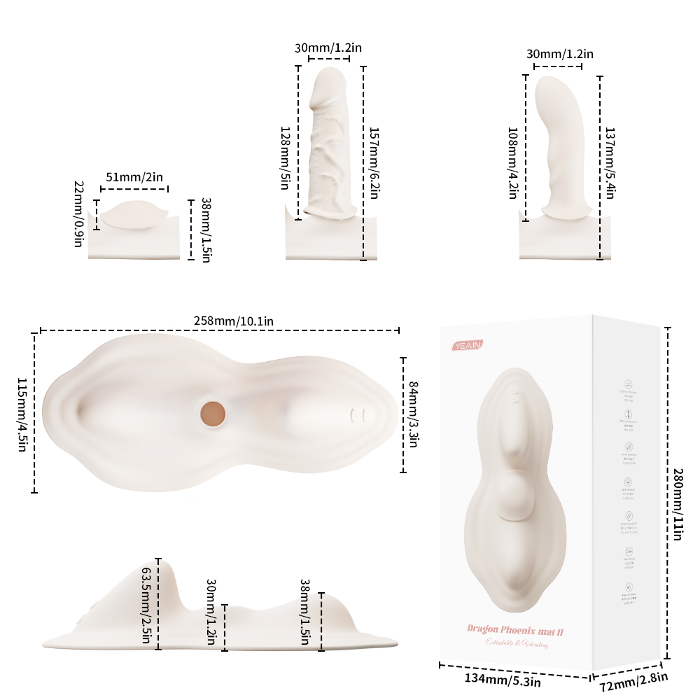Yeain Dragon phoenix mat II Pad 2 Vibrating & Thrusting Sex Grinder App-Controlled