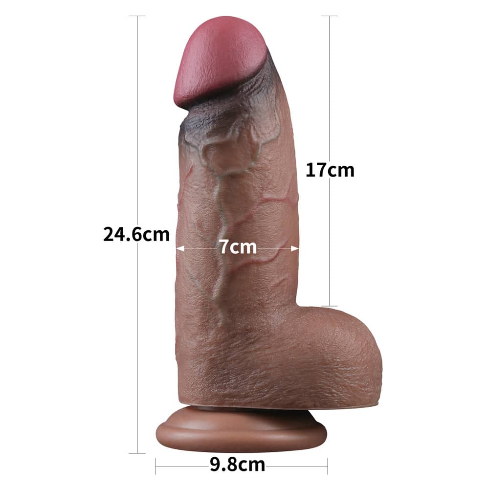9.5'' Dual Density Silicone Cock XXL Realistic Dildo