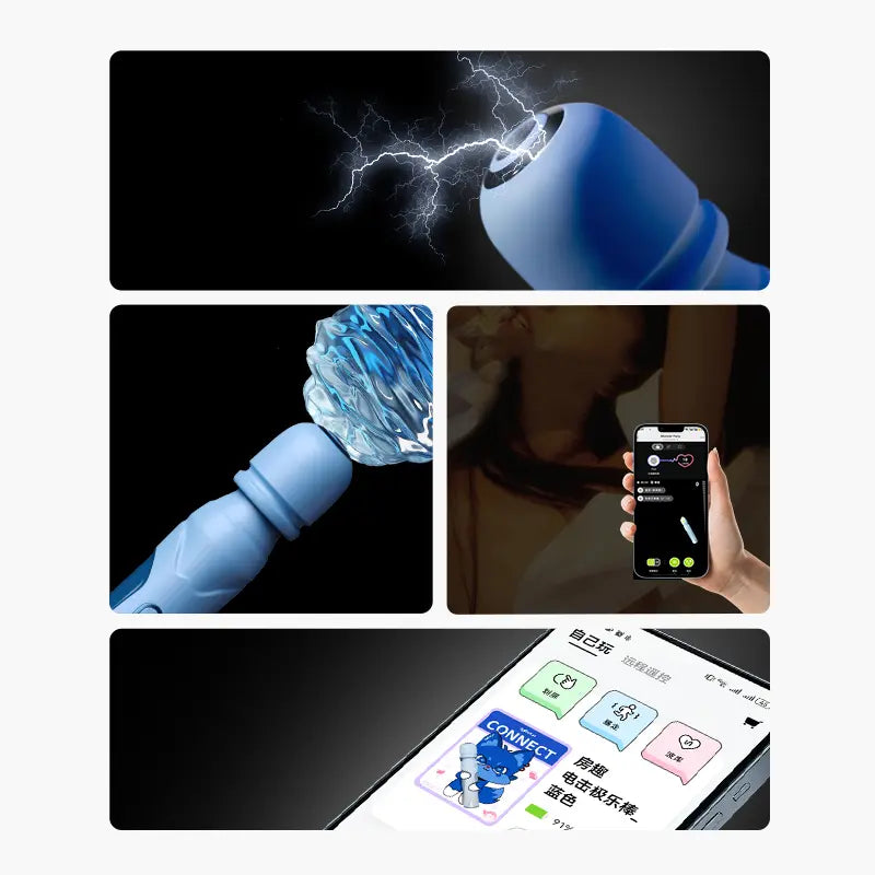 Roomfun Electric shock pleasure vibrator AV wand with APP control
