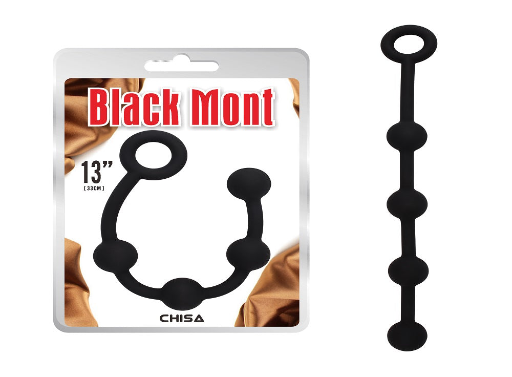 Black Mont "P” Storm Graduated Beads