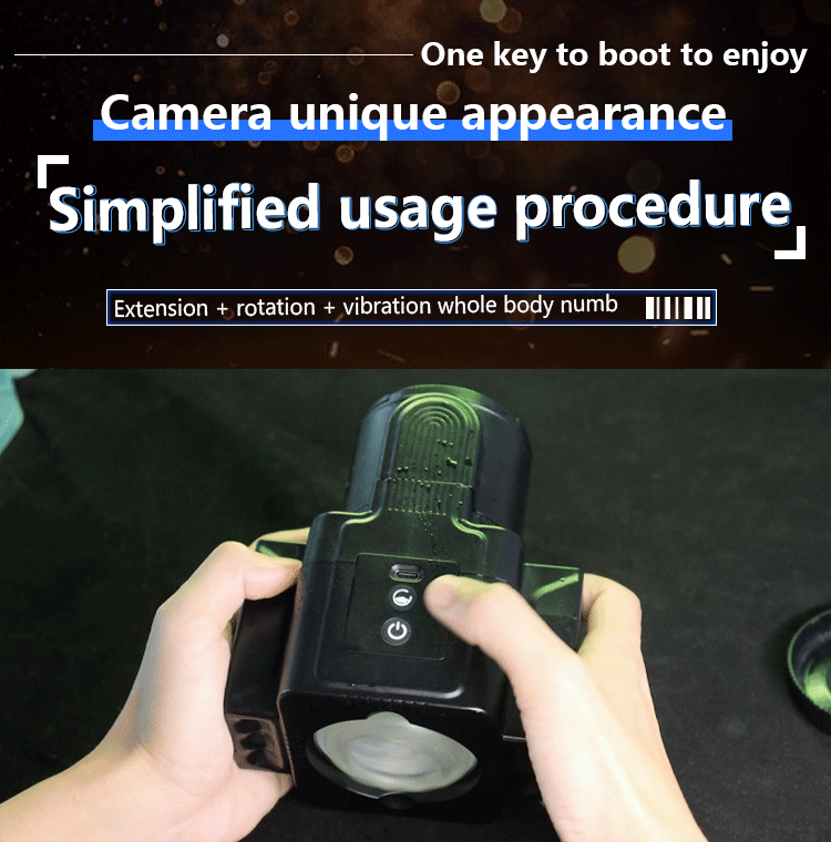 Automatic Camera-shaped 7 Speed Rotating vibrating Male Masturbator cup