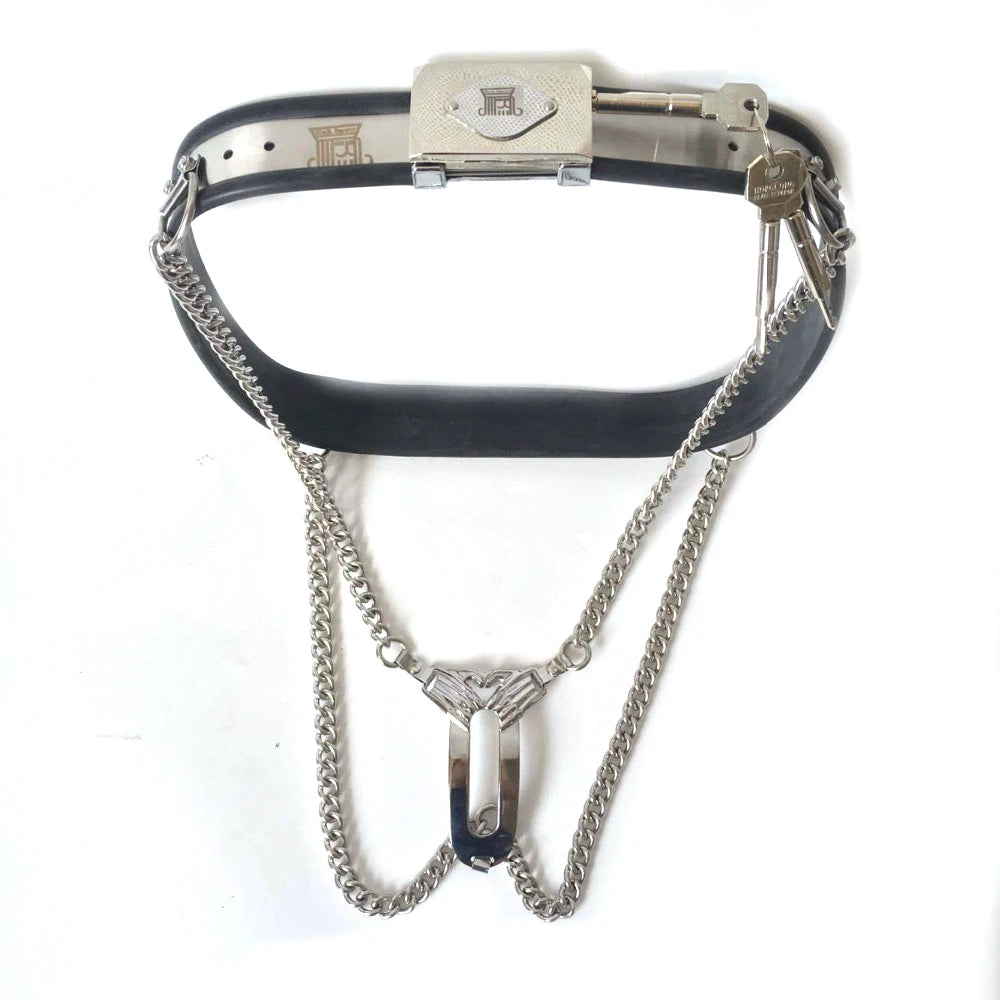 Black Emperor chains breathable invisible chastity belt