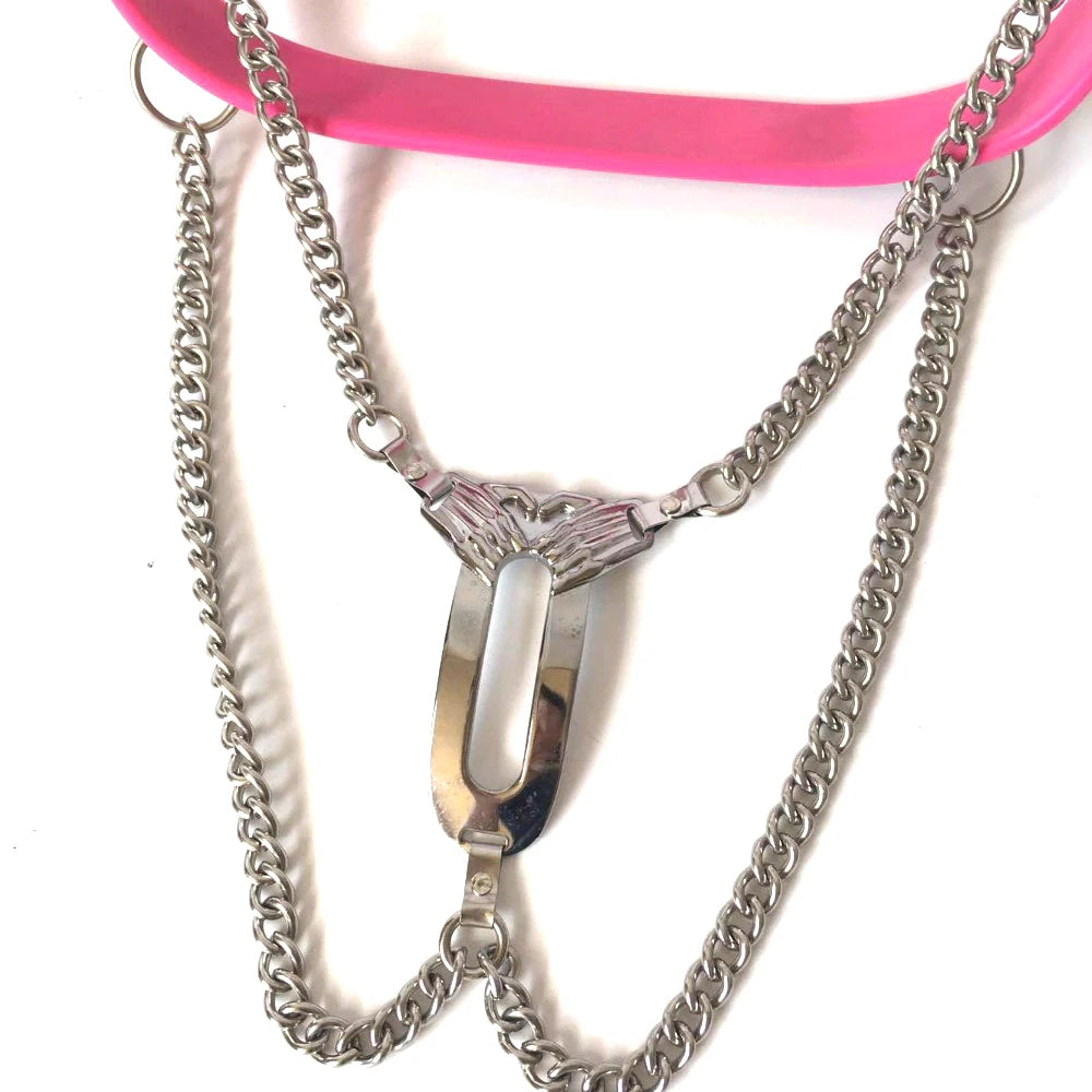 Black Emperor chains breathable invisible chastity belt