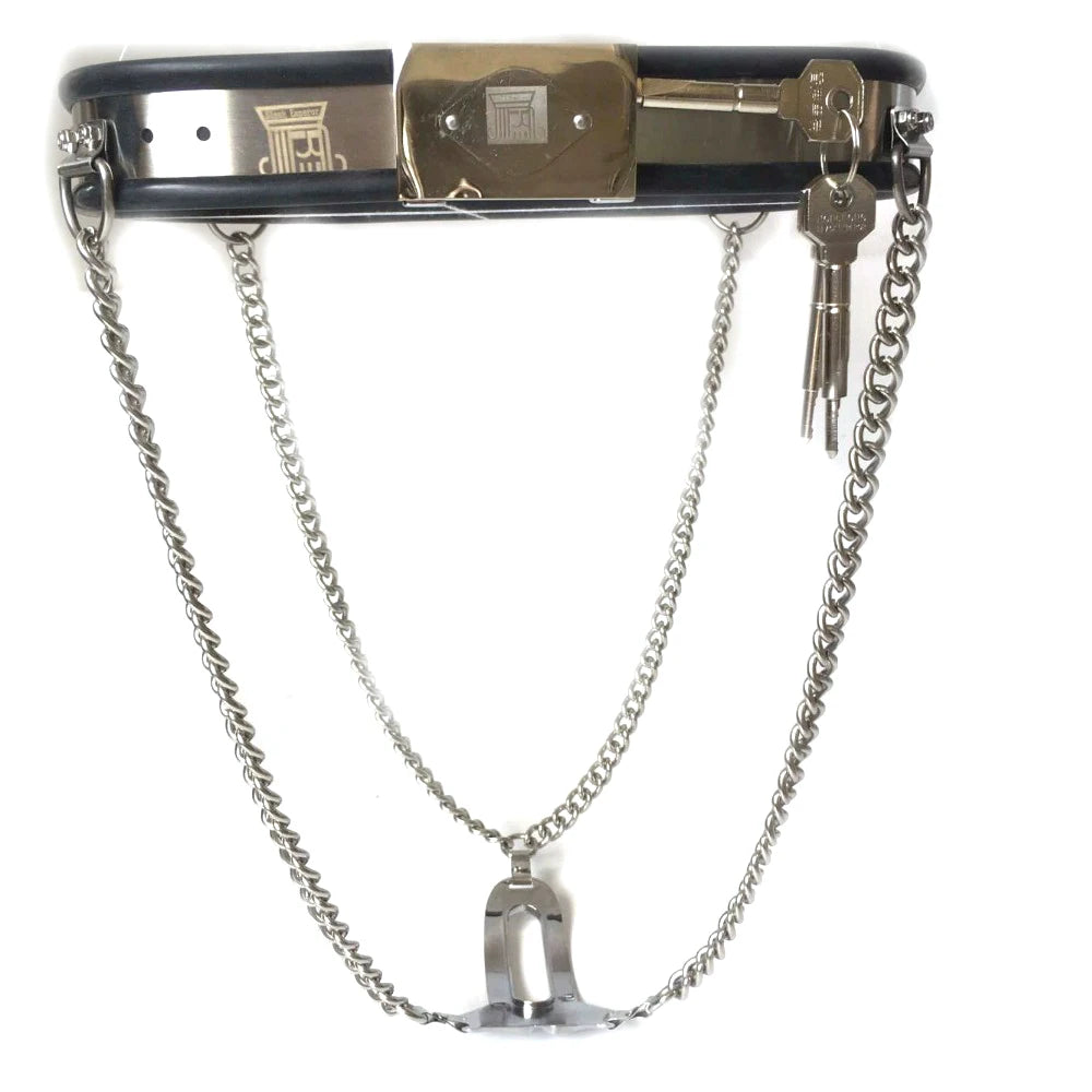 Black Emperor chains breathable invisible chastity belt