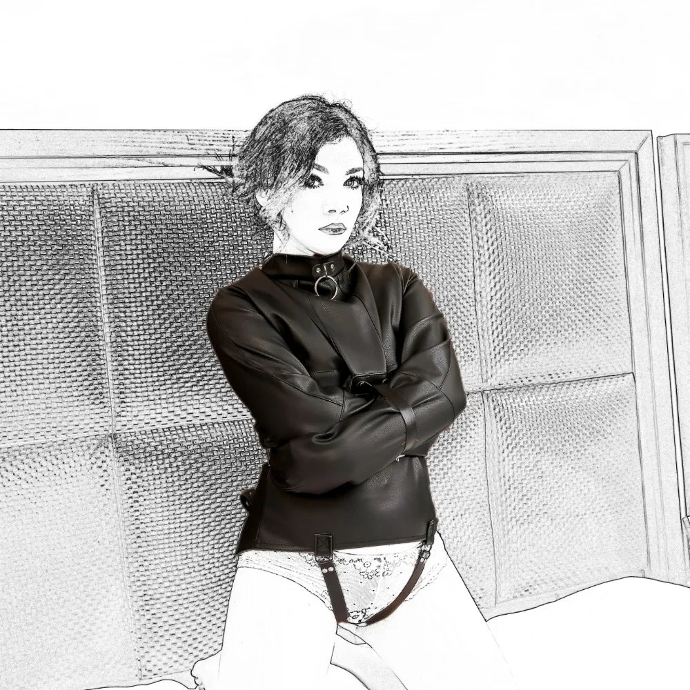 Black emperor SM fun leather forced binding clothing