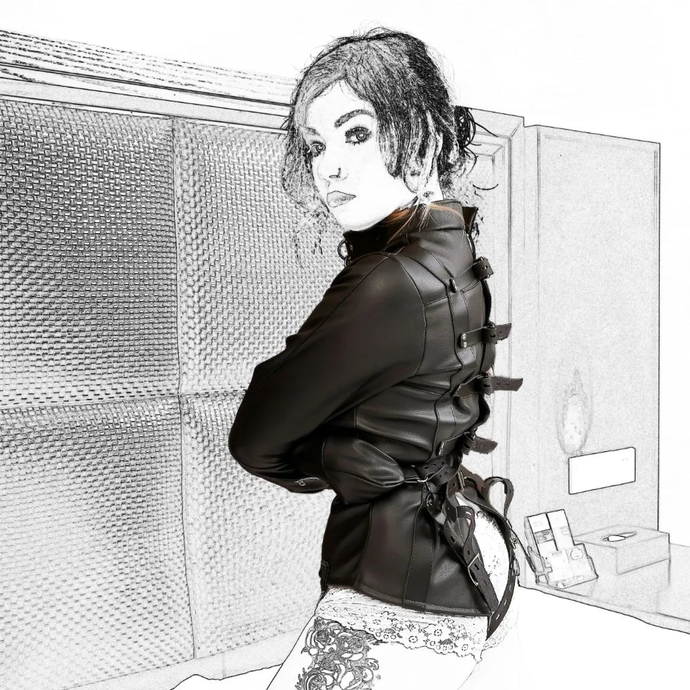 Black emperor SM fun leather forced binding clothing