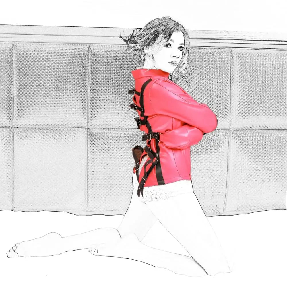 Black emperor SM fun leather forced binding clothing