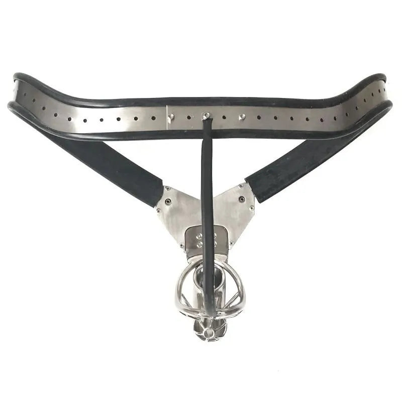 Black Emperor SM Metal T Type Male Chastity Belt