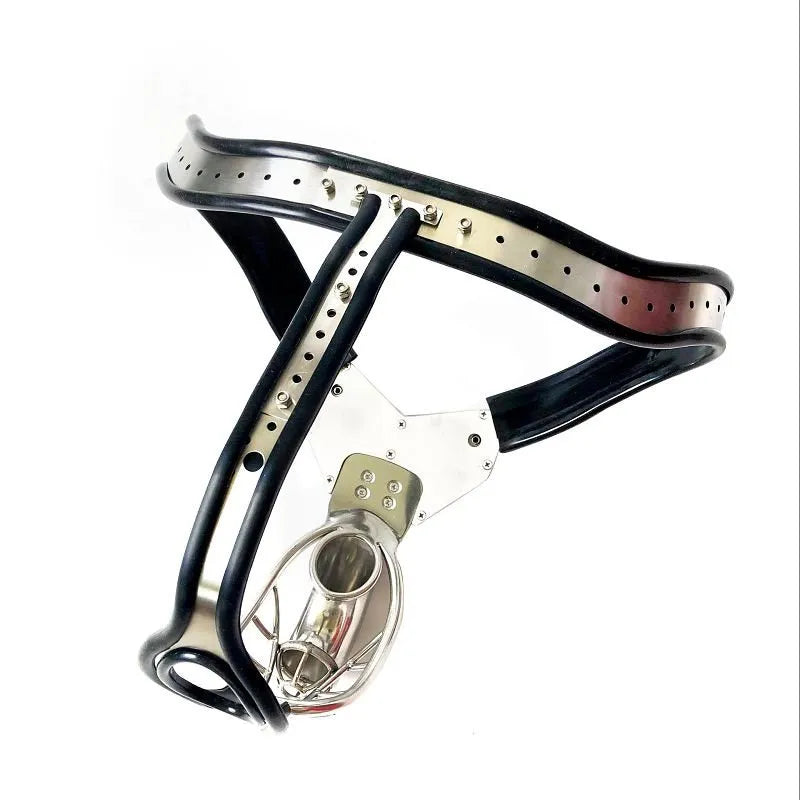 Black Emperor SM Metal T Type Male Chastity Belt
