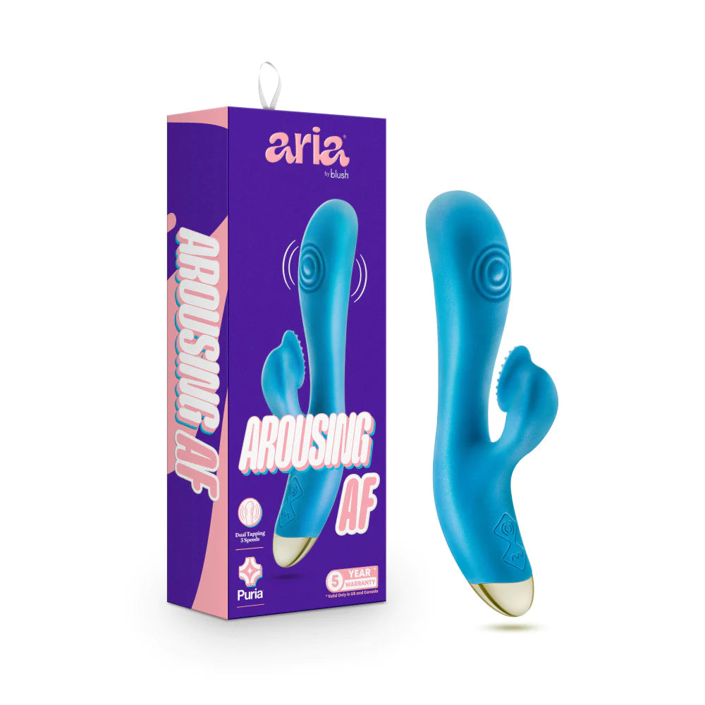 Blush Aria 8 Inch Textured Dual Pulsing Clitoral Vibrator