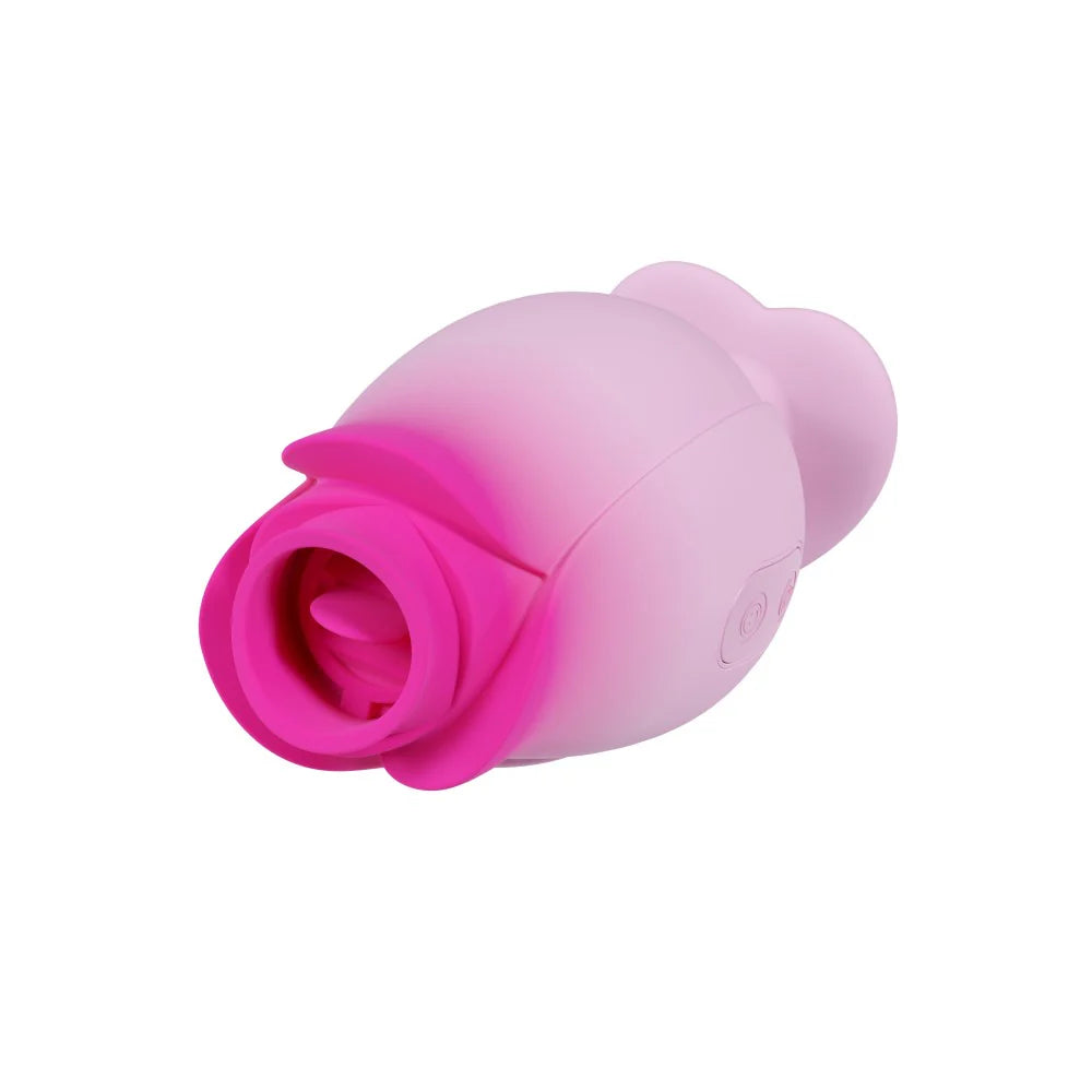 Blush Aria Tulip Trance Silicone Personal Massager with Suction Tongue Fluttering Sensations