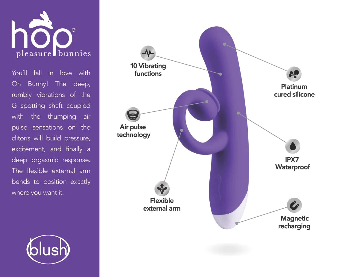 Blush Hop Oh Bunny G-Spot Rechargeable Rabbit Vibrator