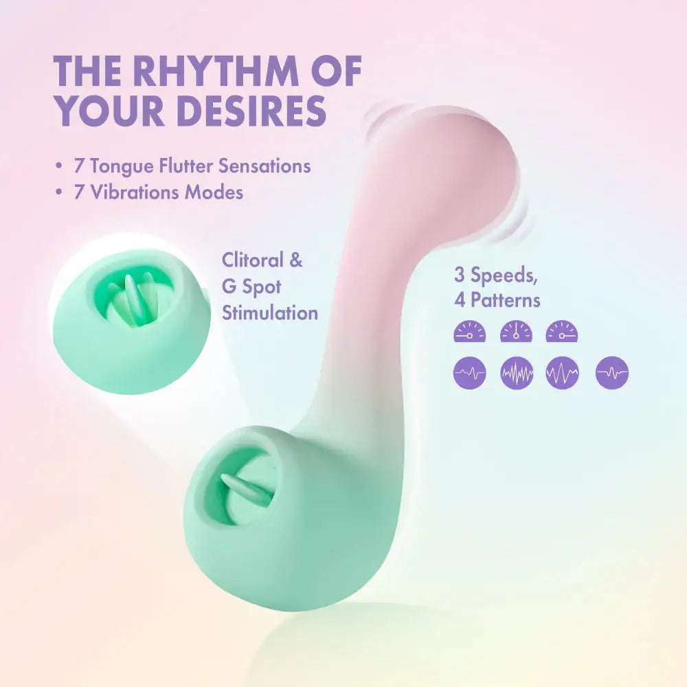 Blush Play With Me Melody Vibrator With G-Spot Fluttering Clitoral Stimulator