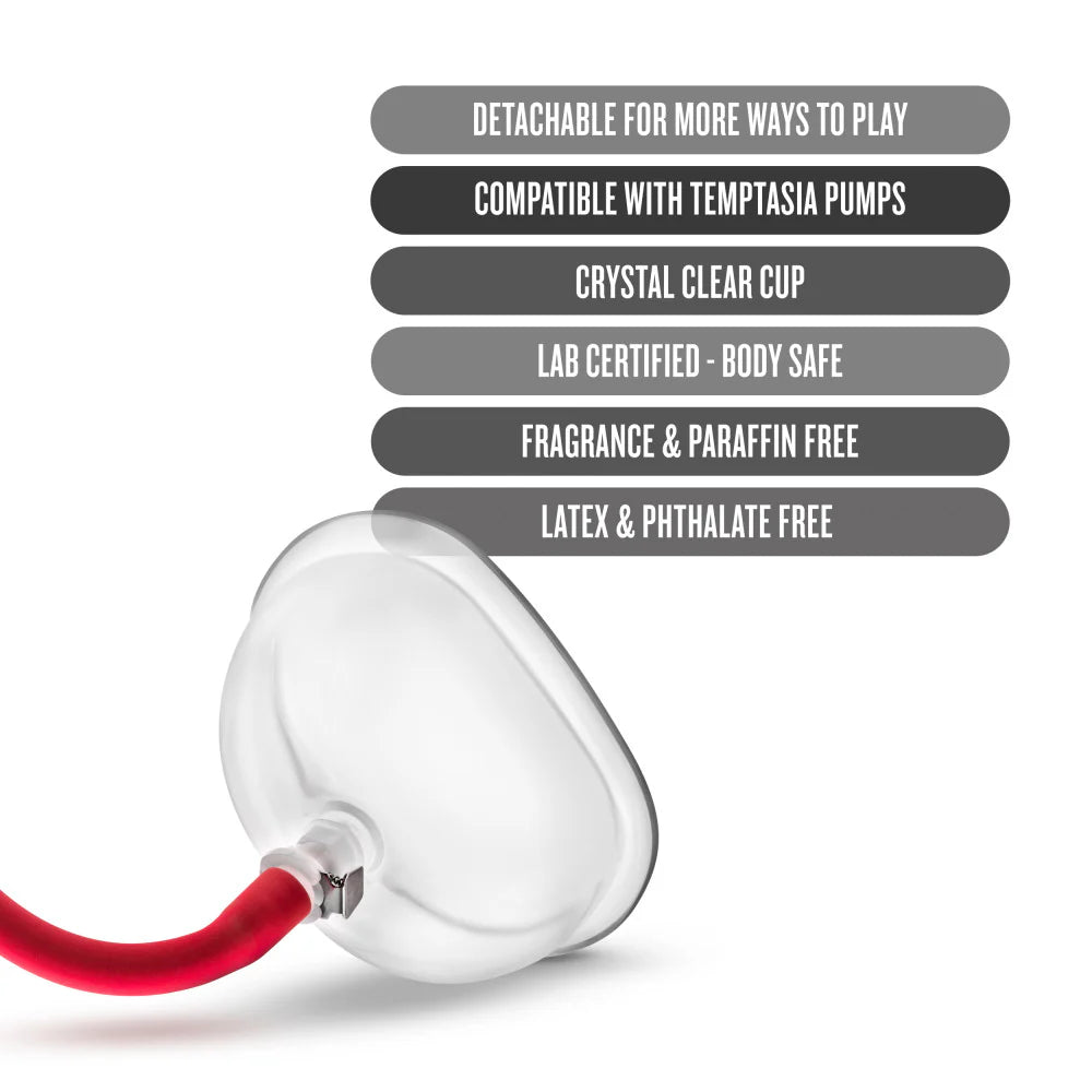 Blush Temptasia Vulva Cup Clear Pump