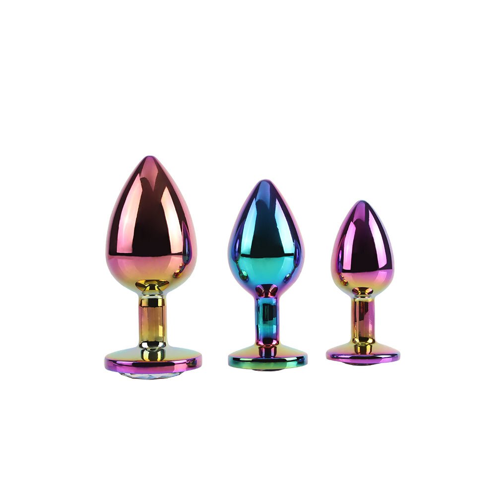 Chisa Rainbow Gem Butt Plug Set (3 Piece)