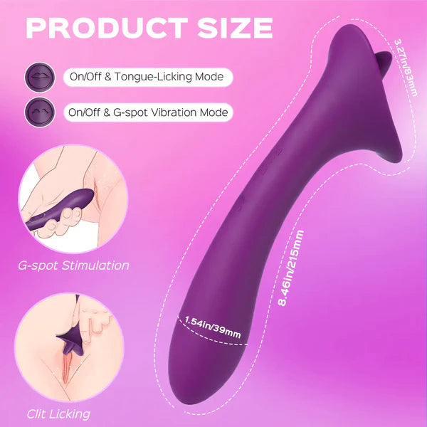 SHD S427 Clit Licking Tongue Vibrator with G Spot Stimulator