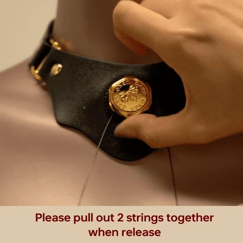 Upko Mystic Bond Collection - Collar With Pulling Nipple Clamps