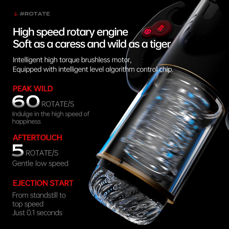 Crazy King Double handle airplane cup stretch rotate male Masturbator