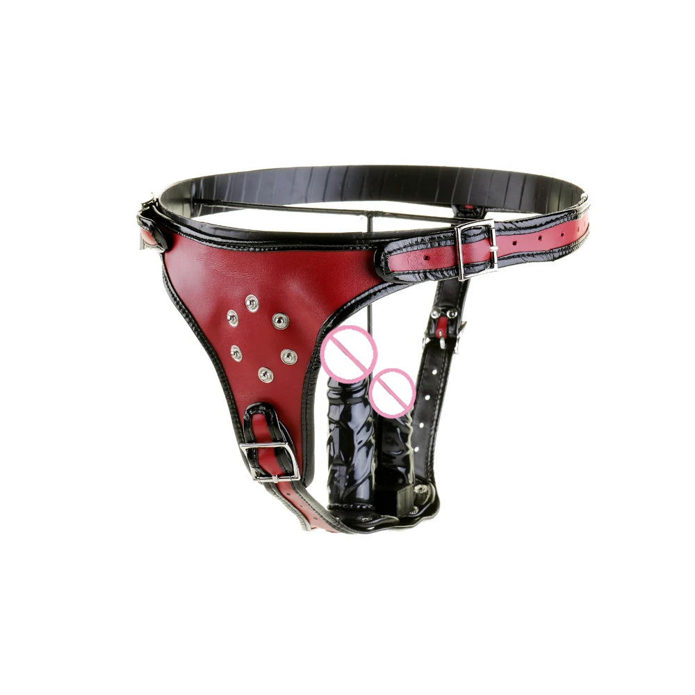 Black emperor Dildo Chastity Belt Harness Lesbian Strapon Sex Toys