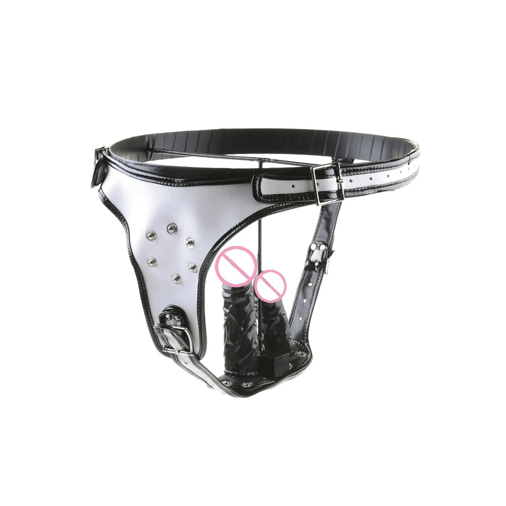 Black emperor Dildo Chastity Belt Harness Lesbian Strapon Sex Toys