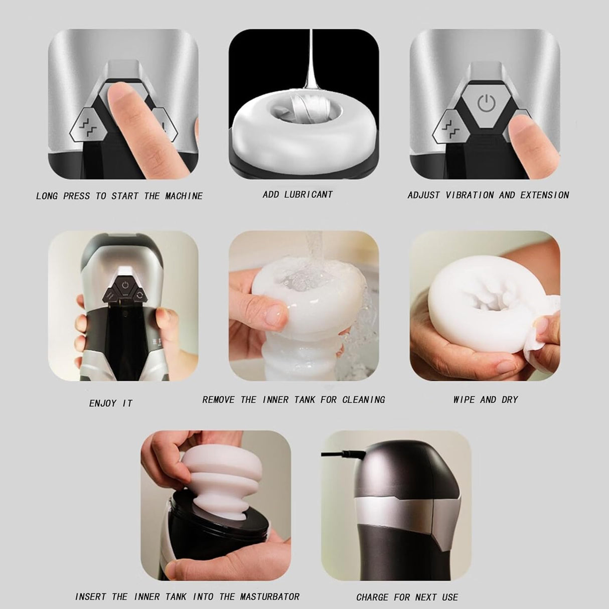 Drywell DVA Automatic USB Thrusting and Vibrating Masturbator