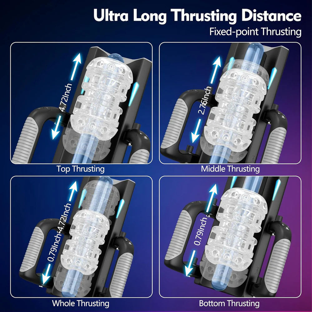 EASYLOVE Thrusting Cannon King Mini 6-Stage Telescopic Male Masturbator