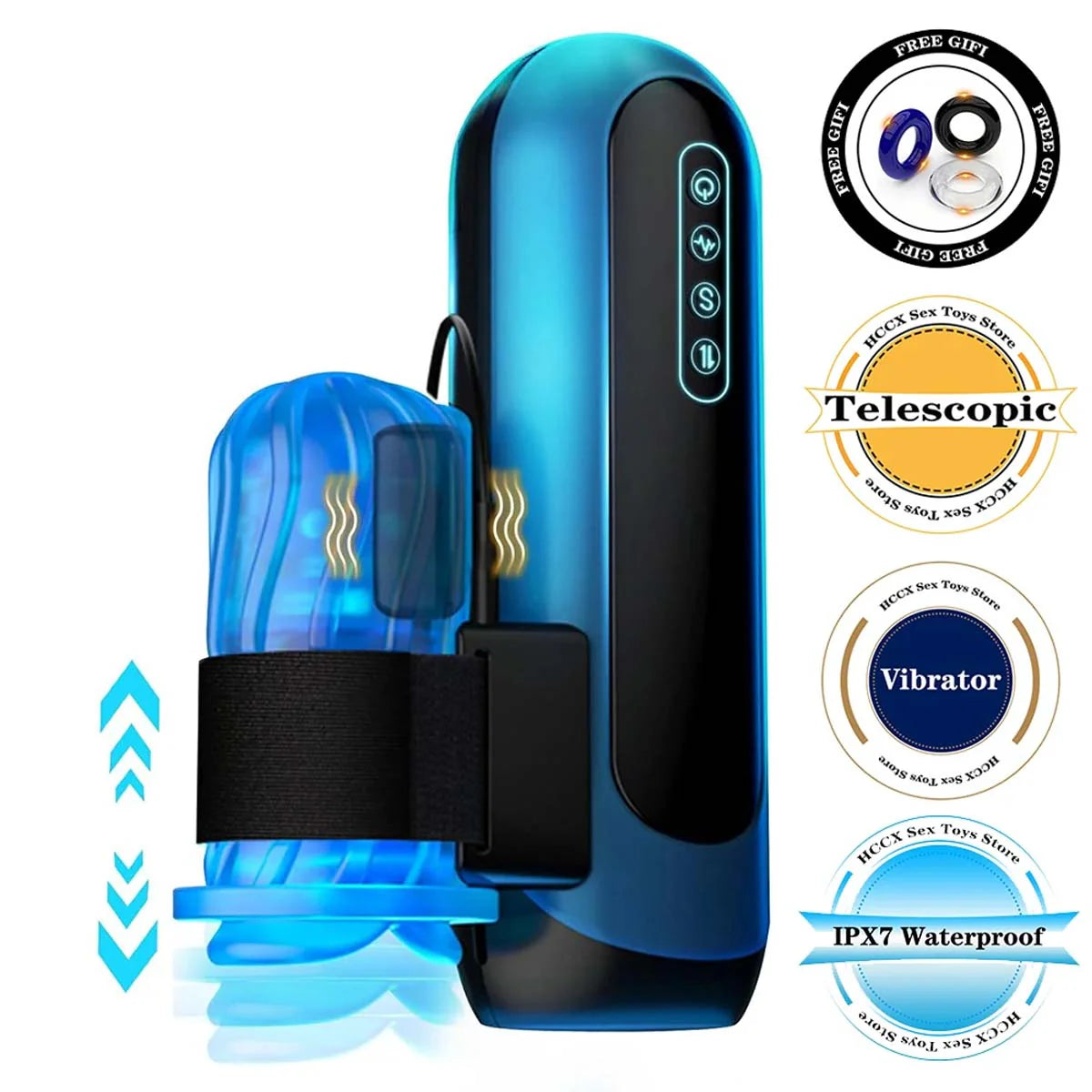 EASY.LOVE Skylon Deep Throat Thrusting Sucking Vibration Telescopic Masturbator