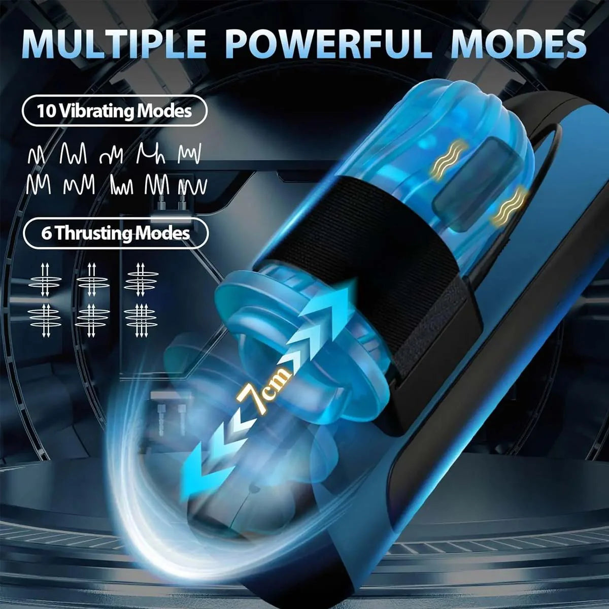 EASY.LOVE Skylon Deep Throat Thrusting Sucking Vibration Telescopic Masturbator