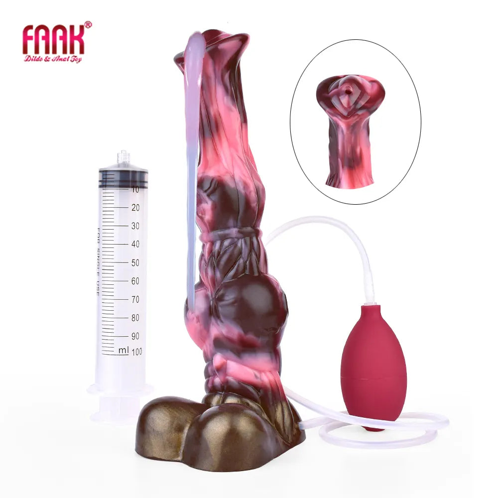 FAAK Fantasy Realistic Horse Knot Ejaculation Dildo Squirting Penis