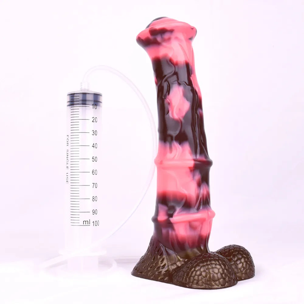 FAAK Silicone Ejaculation Fantasy Dildo Realistic Horse Penis