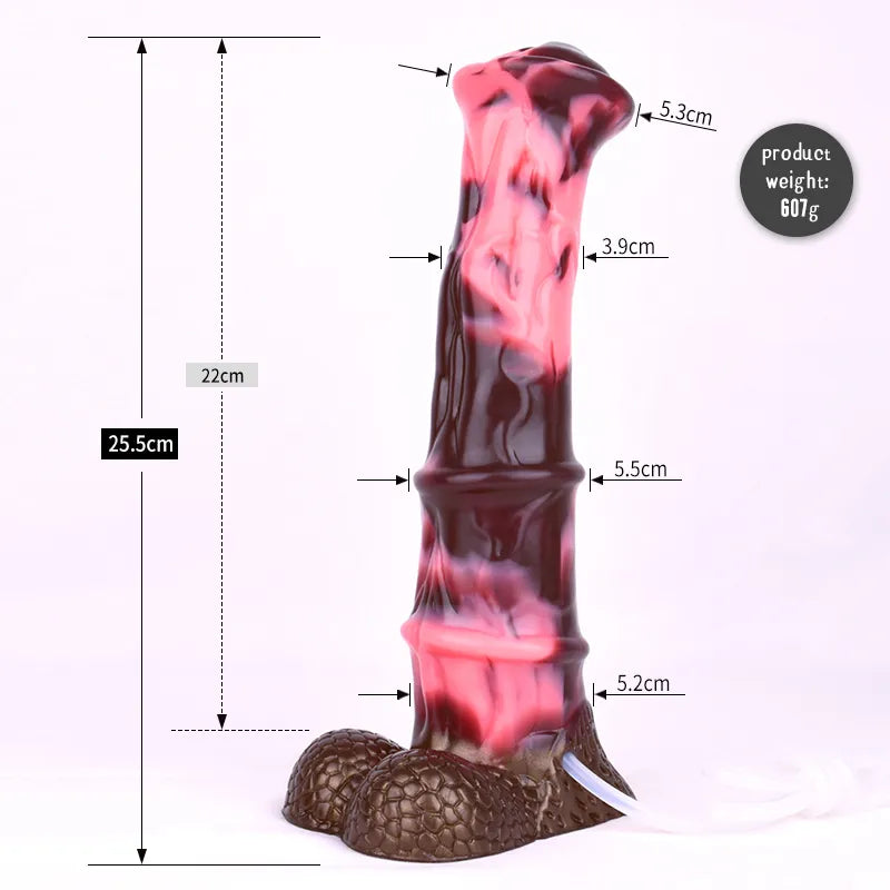 FAAK Silicone Ejaculation Fantasy Dildo Realistic Horse Penis
