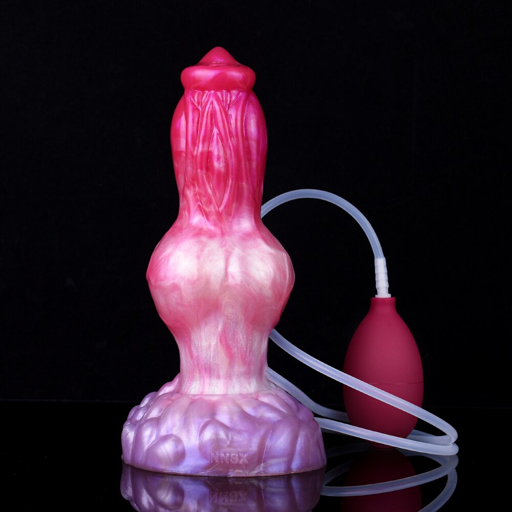 FAAK Silicone fantasy Dog Knot Squirting Penis Large Ejaculation Dildo