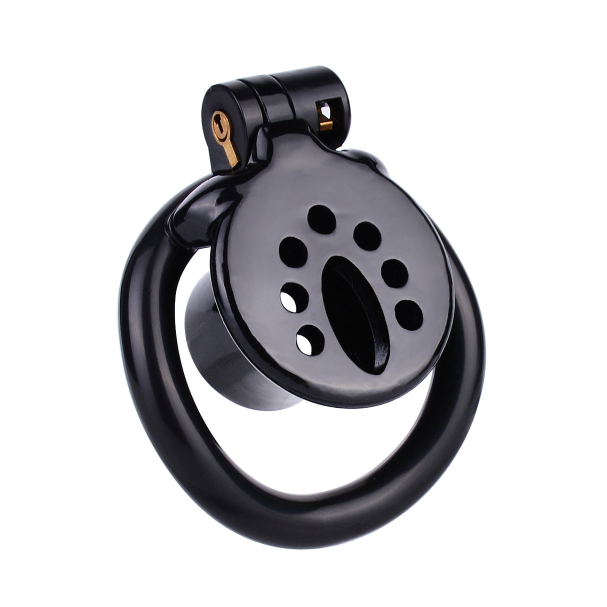 FRRK Flat Inverted Chastity Cage with 4 Base Rings and Strap