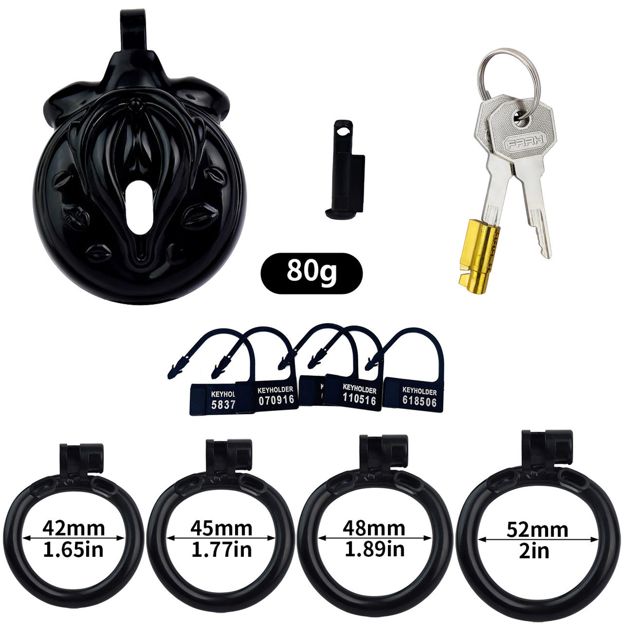 FRRK Resin Male Sissy Realistic Pussy Chastity Cage