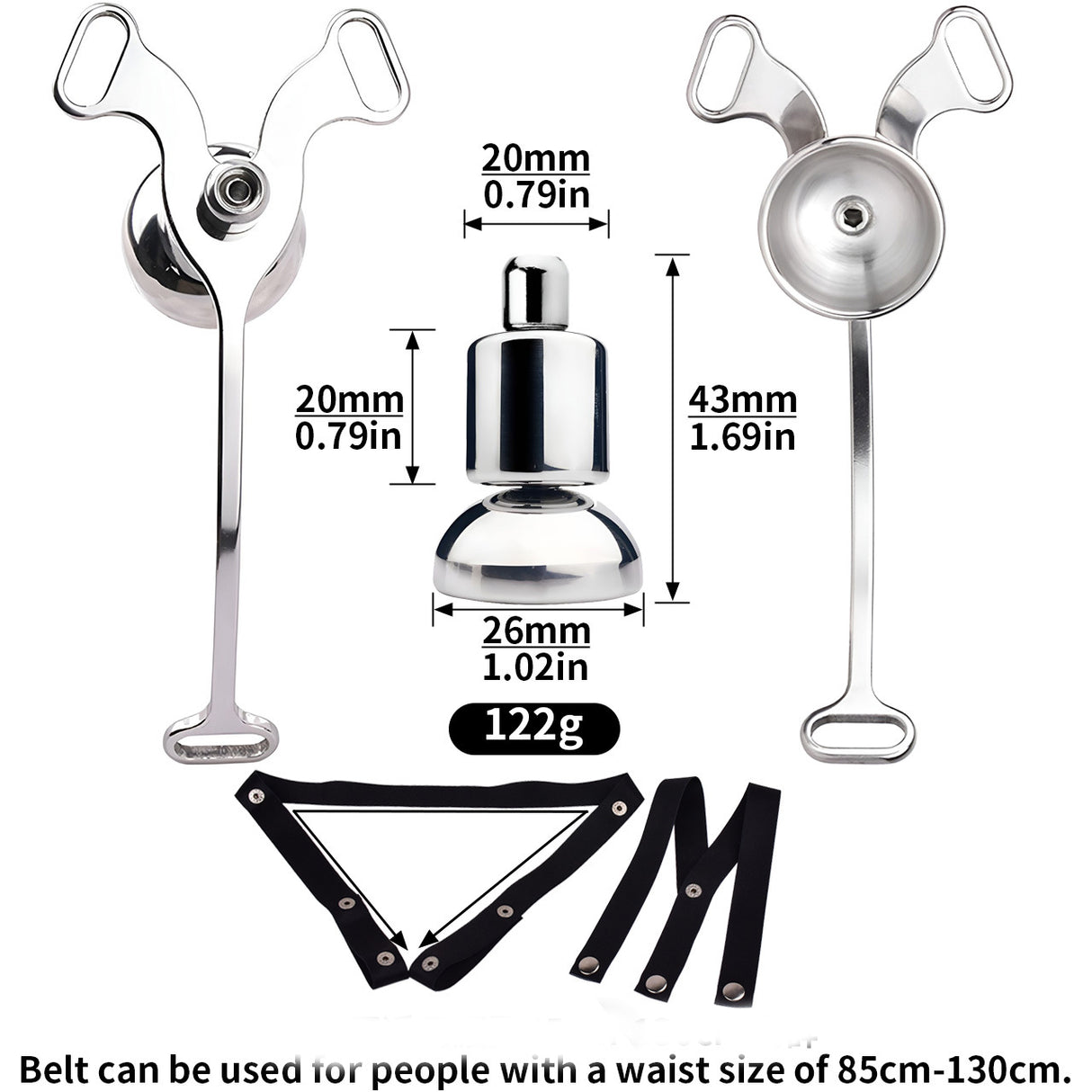 FRRK Sissy Elastic Belt Metal Vagina Clip Restraints Chastity Devices